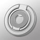 Silver magnetic phone ring holder