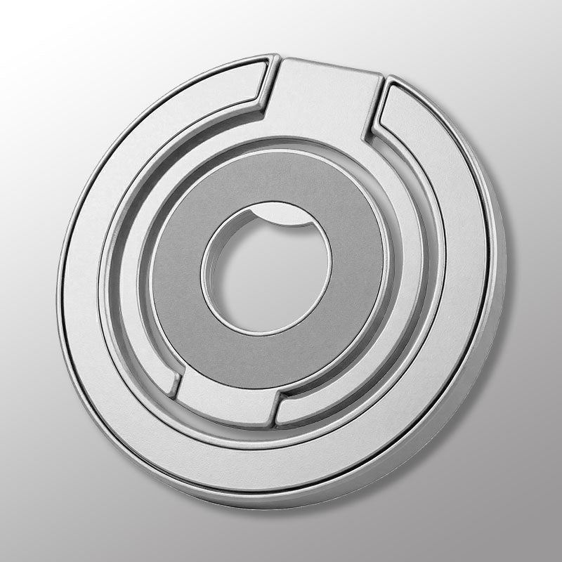 Silver magnetic phone ring holder