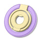 Purple and yellow circular phone ring holder