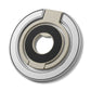 Silver and beige circular phone ring holder