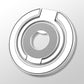 Silver and grey circular phone ring holder