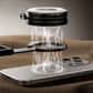 Magnetic phone tripod charging a smartphone