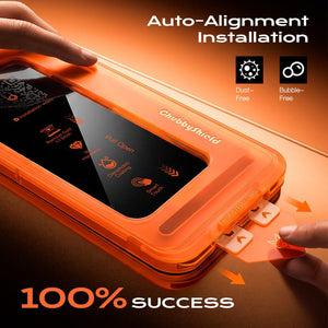 ChubbyShield AlignPro – Privacy Screen Protector with Auto-Alignment Tray