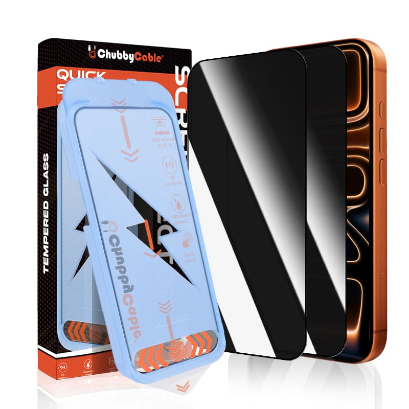 Chubbycable SpyBlocker - Military-Grade Privacy Screen with Magic Installer & Self-Cleaning Adhesive