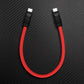 Red and black USB-C to USB-C cable