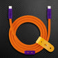 Orange and purple USB-C to USB-C fast charging cable