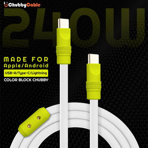 ChubbyCable 240W USB-C fast charging cable color block edition