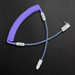 "Color-Blocked Chubby" 2-In-1 90° Elbow Spring Silicone Braided Cable