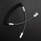 "Color-Blocked Chubby" 2-In-1 90° Elbow Spring Silicone Braided Cable