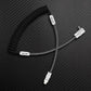 "Color-Blocked Chubby" 2-In-1 90° Elbow Spring Silicone Braided Cable