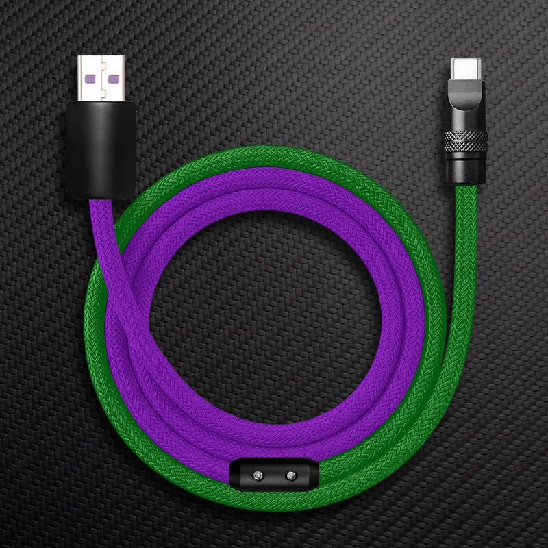 "ColorWeave Chubby" Vibrant Dual-Tone 240W Fast Charge Cable
