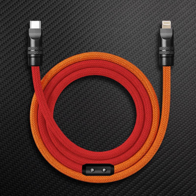 "ColorWeave Chubby" Vibrant Dual-Tone 240W Fast Charge Cable