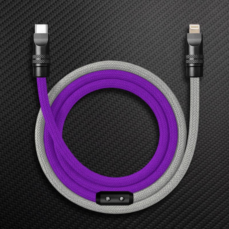 "ColorWeave Chubby" Vibrant Dual-Tone 240W Fast Charge Cable - More Colors