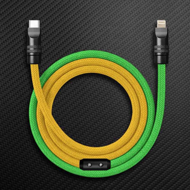 "ColorWeave Chubby" Vibrant Dual-Tone 240W Fast Charge Cable