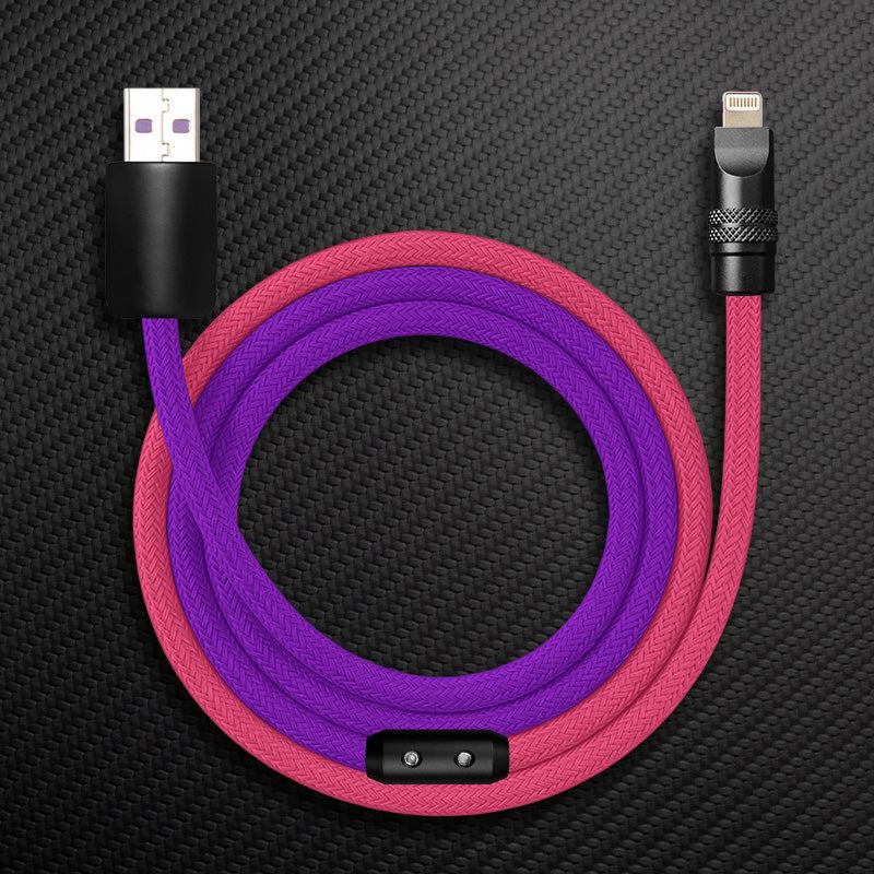 "ColorWeave Chubby" Vibrant Dual-Tone 240W Fast Charge Cable - More Colors