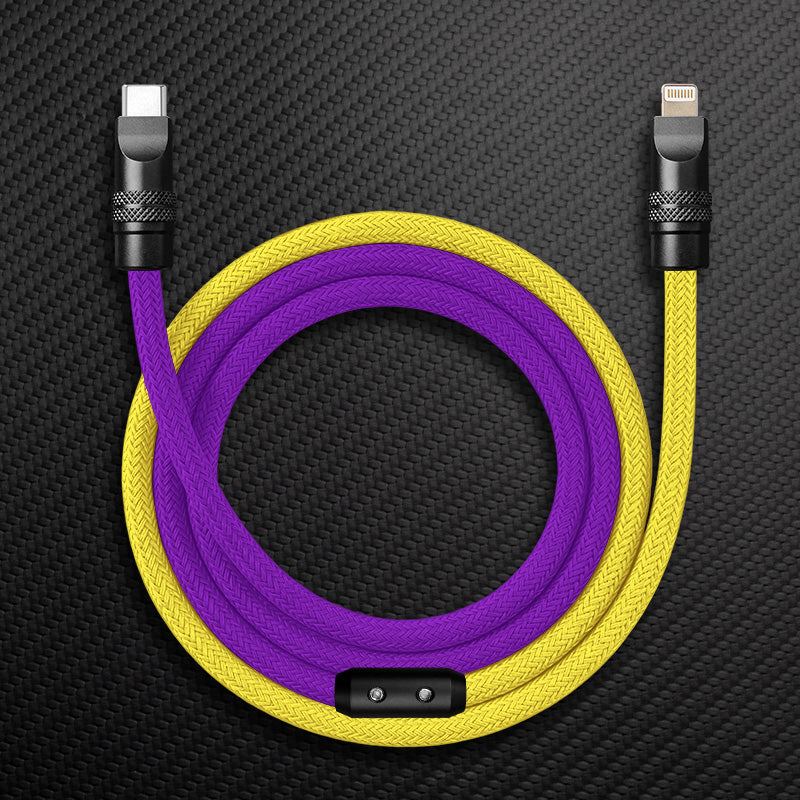 "ColorWeave Chubby" Vibrant Dual-Tone 240W Fast Charge Cable - More Colors