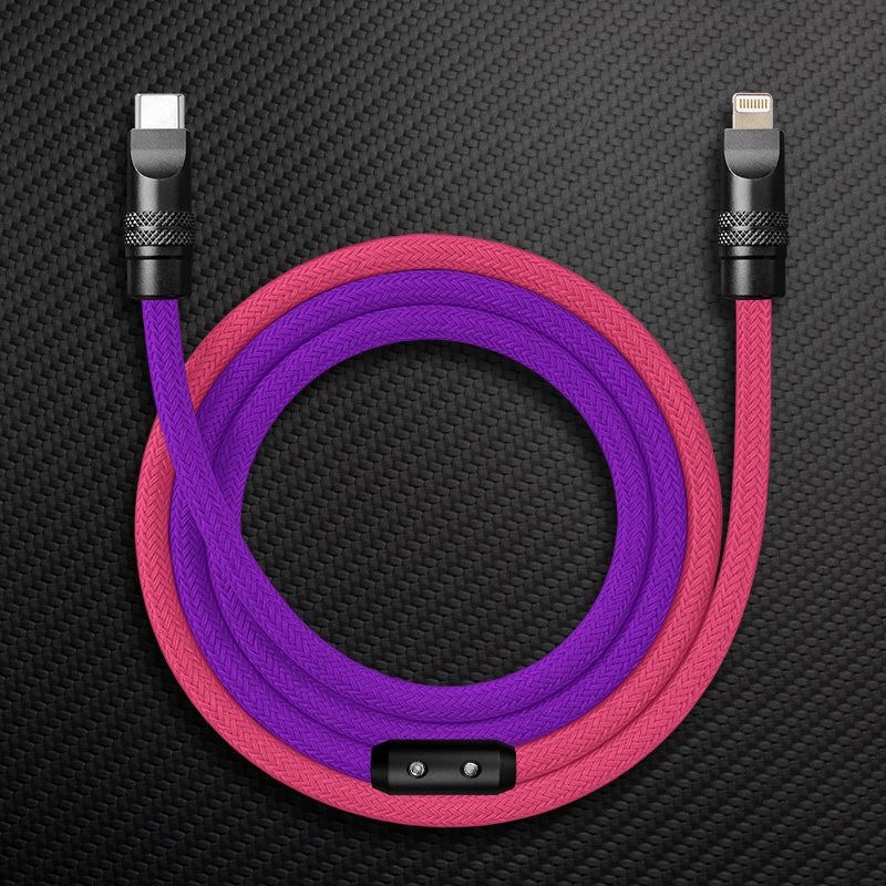 "ColorWeave Chubby" Vibrant Dual-Tone 240W Fast Charge Cable - More Colors
