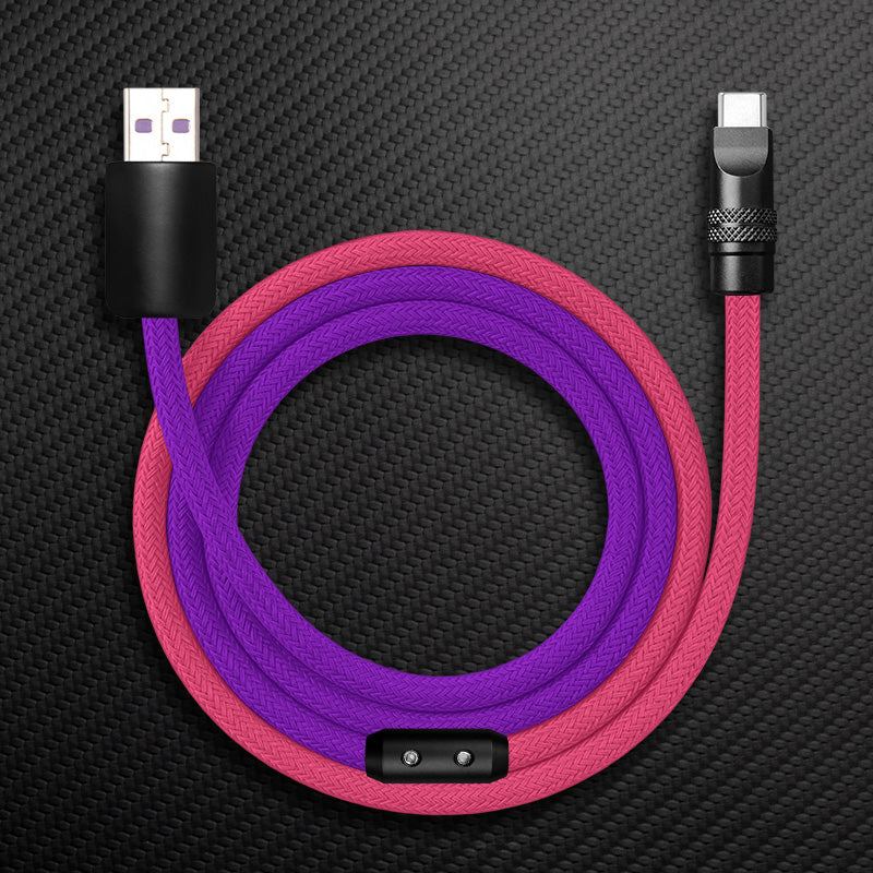 "ColorWeave Chubby" Vibrant Dual-Tone 240W Fast Charge Cable - More Colors
