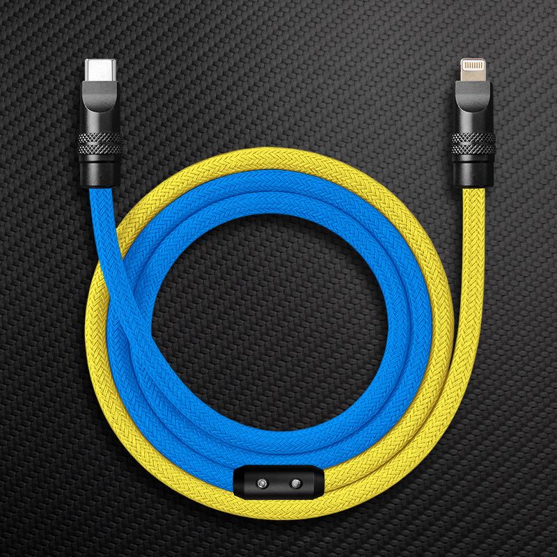 "ColorWeave Chubby" Vibrant Dual-Tone 240W Fast Charge Cable