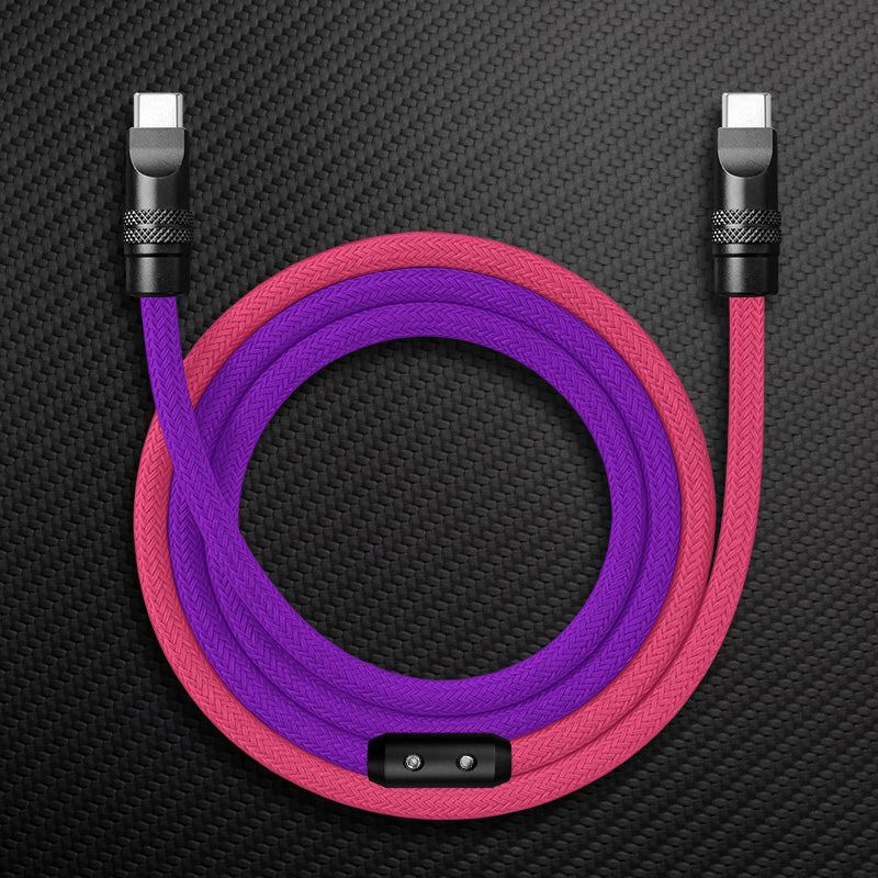 "ColorWeave Chubby" Vibrant Dual-Tone 240W Fast Charge Cable - More Colors