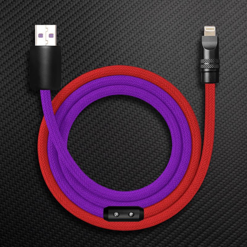 "ColorWeave Chubby" Vibrant Dual-Tone 240W Fast Charge Cable