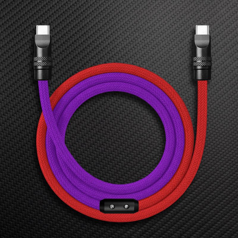 "ColorWeave Chubby" Vibrant Dual-Tone 240W Fast Charge Cable