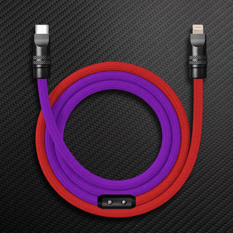 "ColorWeave Chubby" Vibrant Dual-Tone 240W Fast Charge Cable