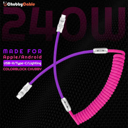 ChubbyCable 240W colorblock charging cable