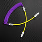 Purple coiled USB-C to USB-C cable