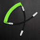 Green and black ChubbyCable coiled USB-C cable