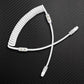 White braided curly charging cable