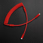 Red coiled aviator cable USB-C to Lightning