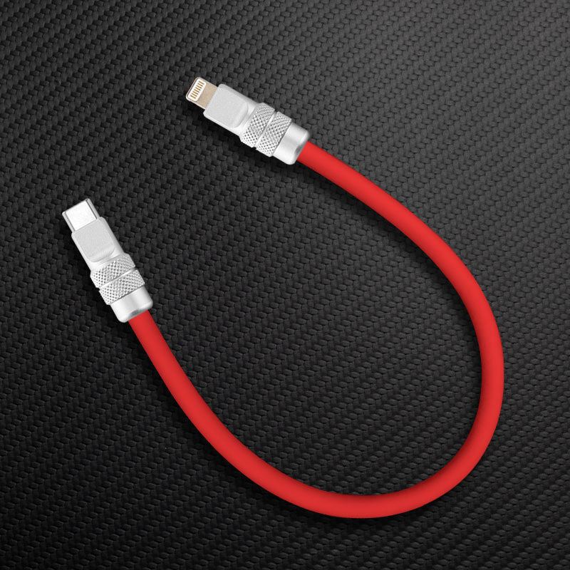 ChubbyCable USB-C to Lightning red charging cable