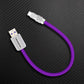 ChubbyCable short purple USB-A to USB-C charging cable