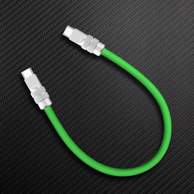ChubbyCable USB-C to USB-C green charging cable
