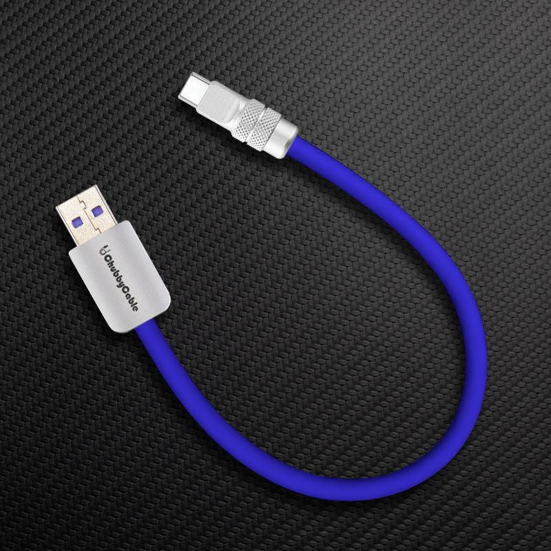 ChubbyCable USB-A to USB-C blue charging cable