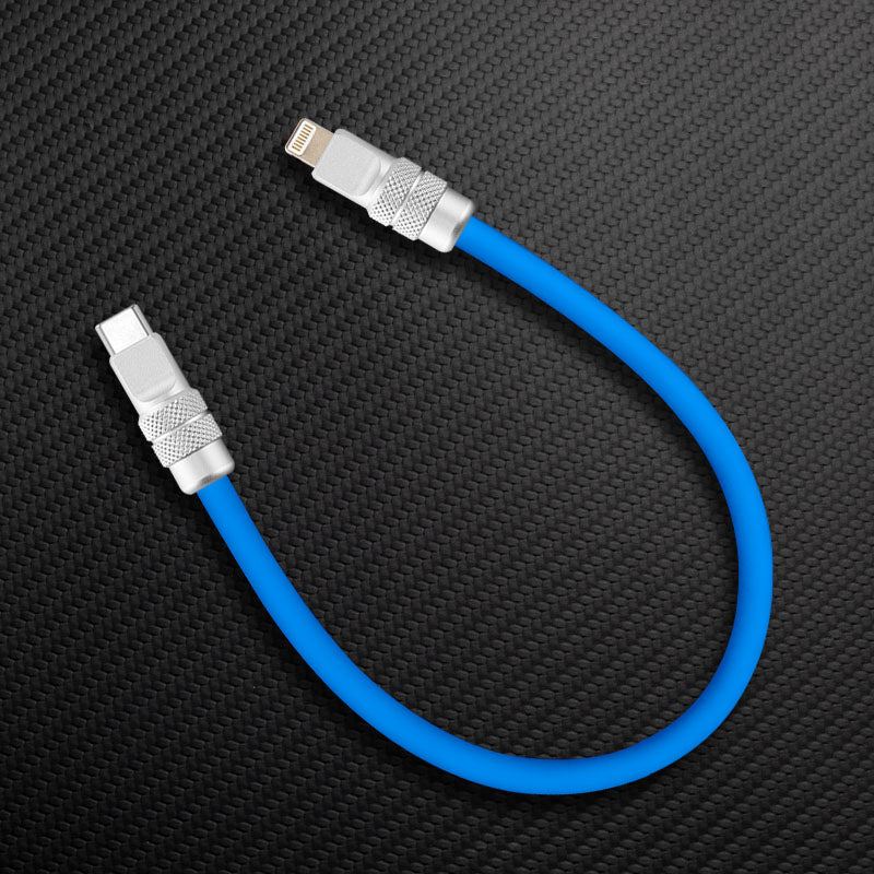 ChubbyCable USB-C to Lightning blue charging cable