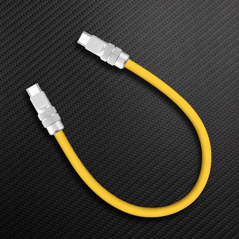 Yellow USB-C to USB-C charging cable