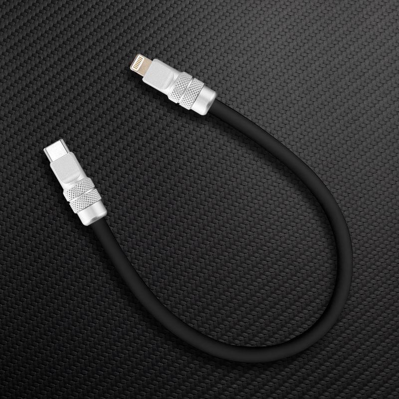 Black USB-C to Lightning ChubbyCable