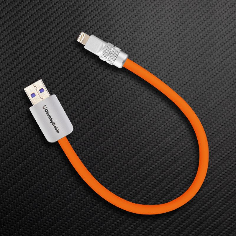 Orange ChubbyCable USB-A to Lightning cable