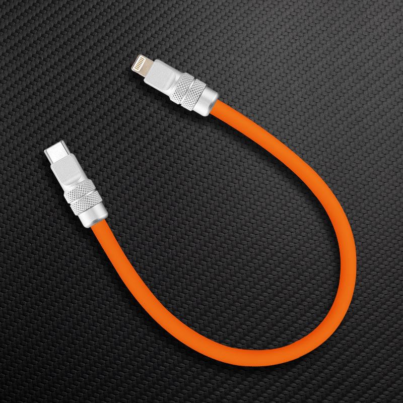 Orange USB-C to Lightning ChubbyCable