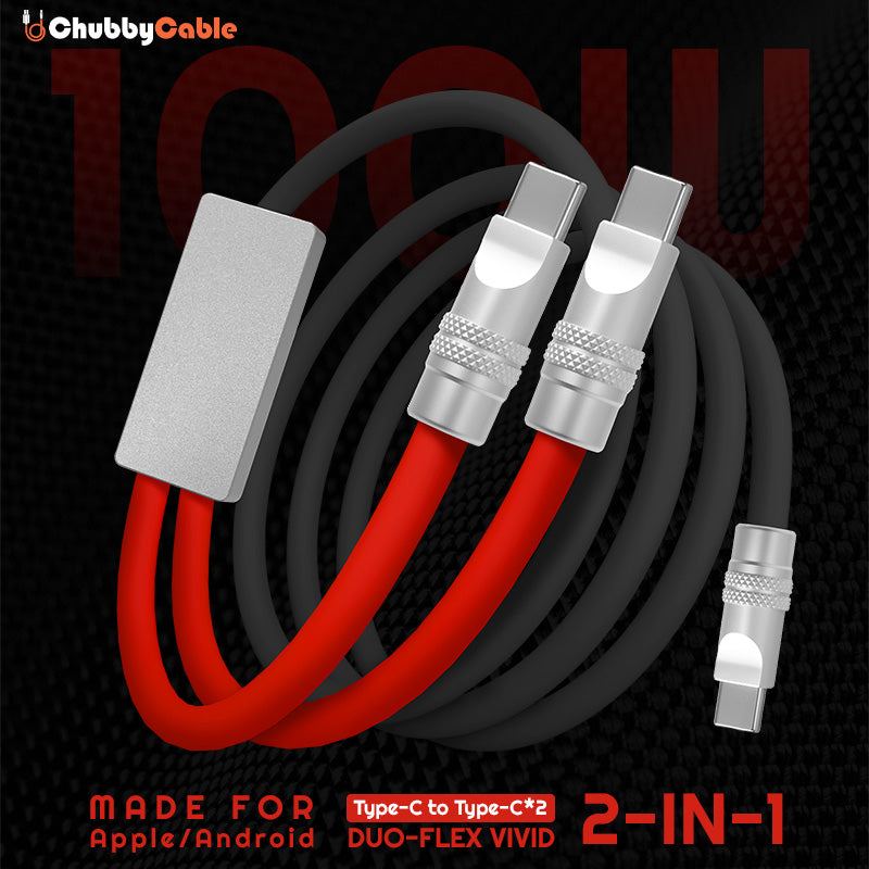 ChubbyCable 100W 2-in-1 USB-C fast charging cable
