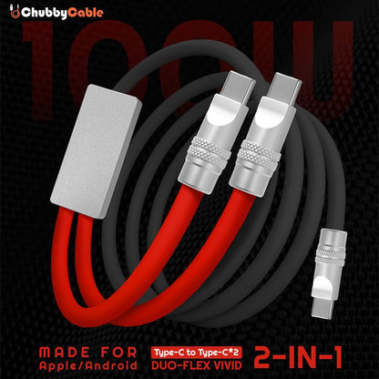 ChubbyCable 100W 2-in-1 USB-C fast charging cable