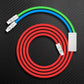 Green and blue multi-cable charging cord with red coil