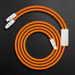 Solid orange multi-port charging cable