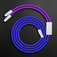 Purple and blue multi-device charging cable