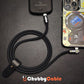 Black ChubbyCable connecting a power bank to a smartphone