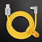 Yellow ChubbyCable with standard USB-A connector and 90-degree right-angle Lightning connector.