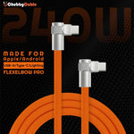 "FlexElbow Pro" 90° Design 240W Fast Charge Cable