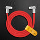 Red right angle USB-C to Lightning braided look cable